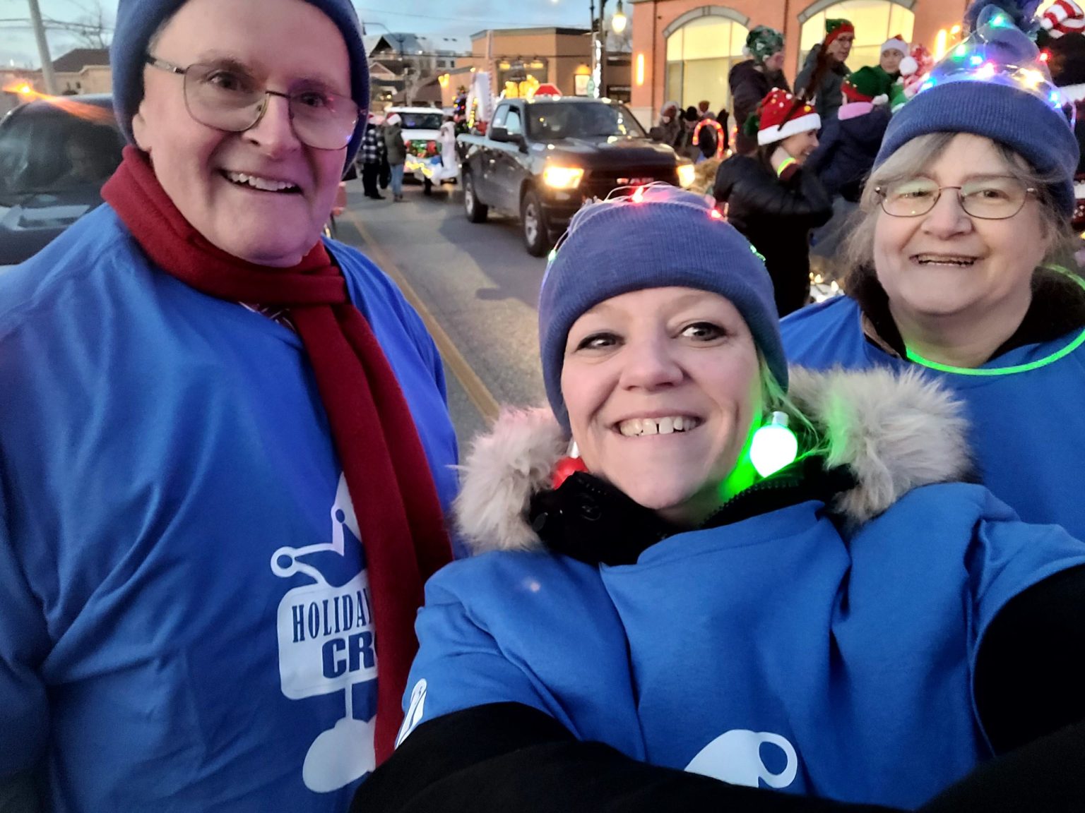 Volunteers having fun